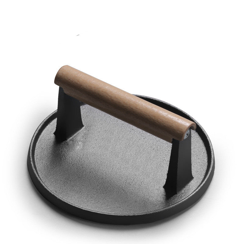 Gusseisen Steakpresse Premium – BBQ Grillpresse für Fleisch & Burger