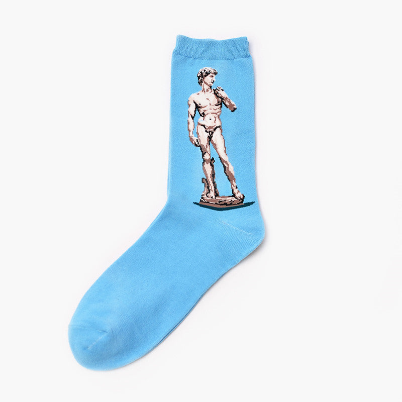 Men's Art Socks Retro Painting | Cotton Trend Socks