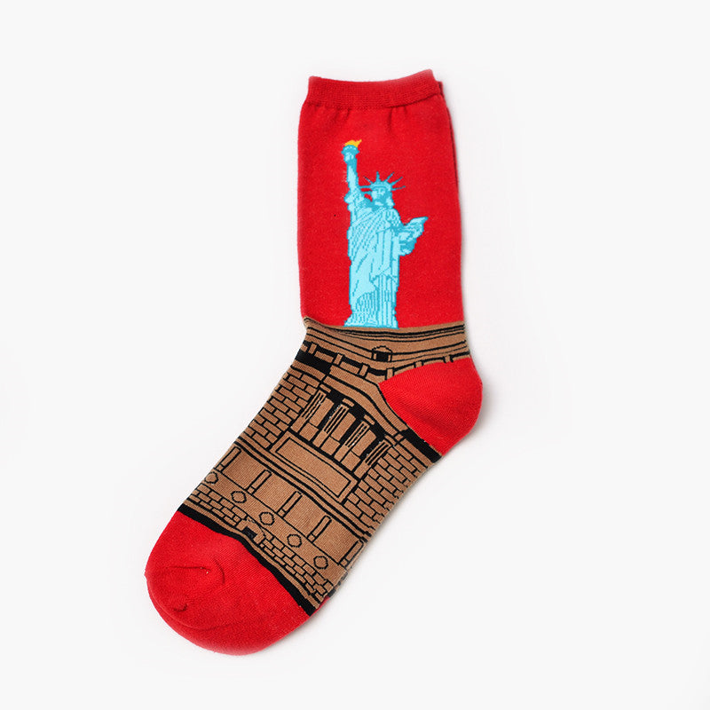 Men's Art Socks Retro Painting | Cotton Trend Socks