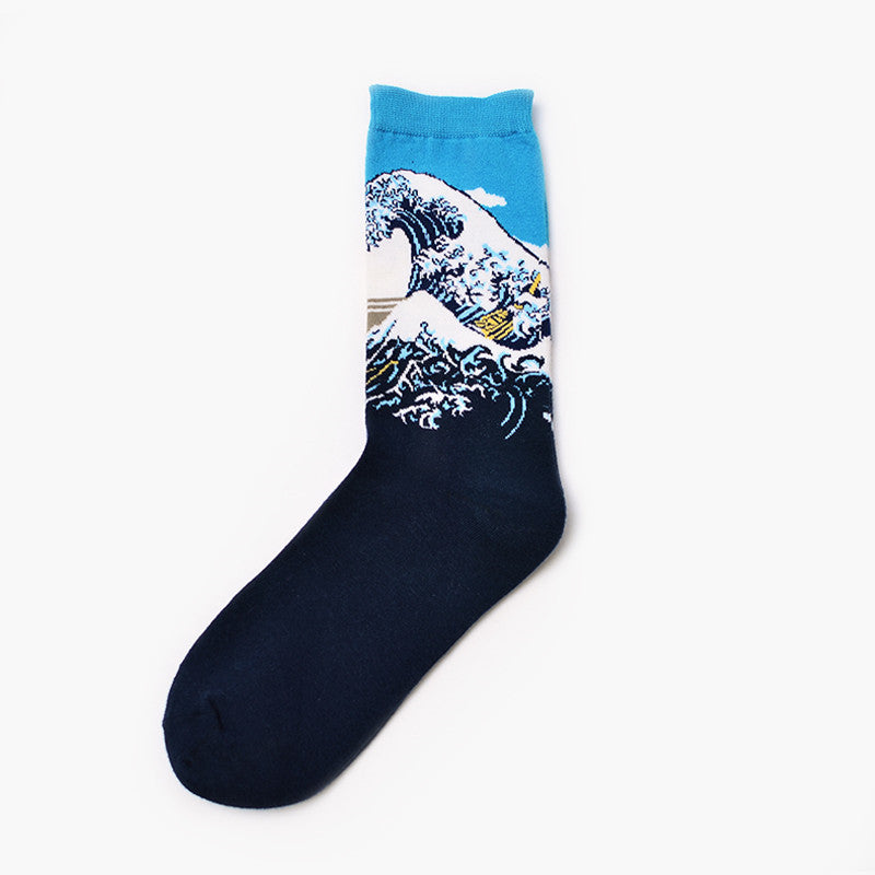 Men's Art Socks Retro Painting | Cotton Trend Socks