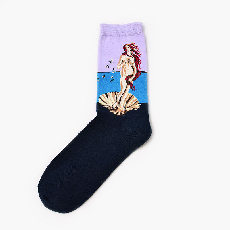 Men's Art Socks Retro Painting | Cotton Trend Socks