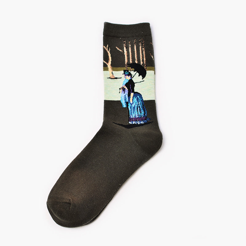Men's Art Socks Retro Painting | Cotton Trend Socks