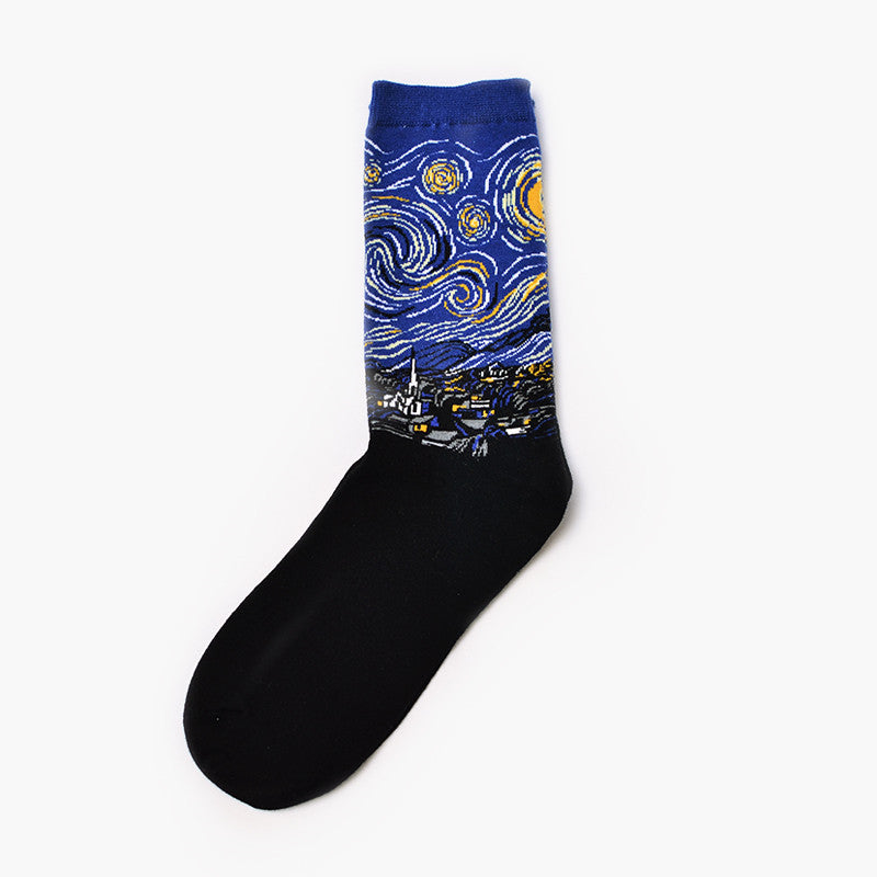 Men's Art Socks Retro Painting | Cotton Trend Socks