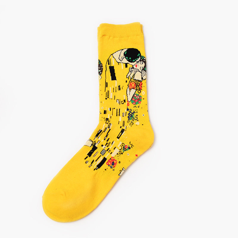 Men's Art Socks Retro Painting | Cotton Trend Socks