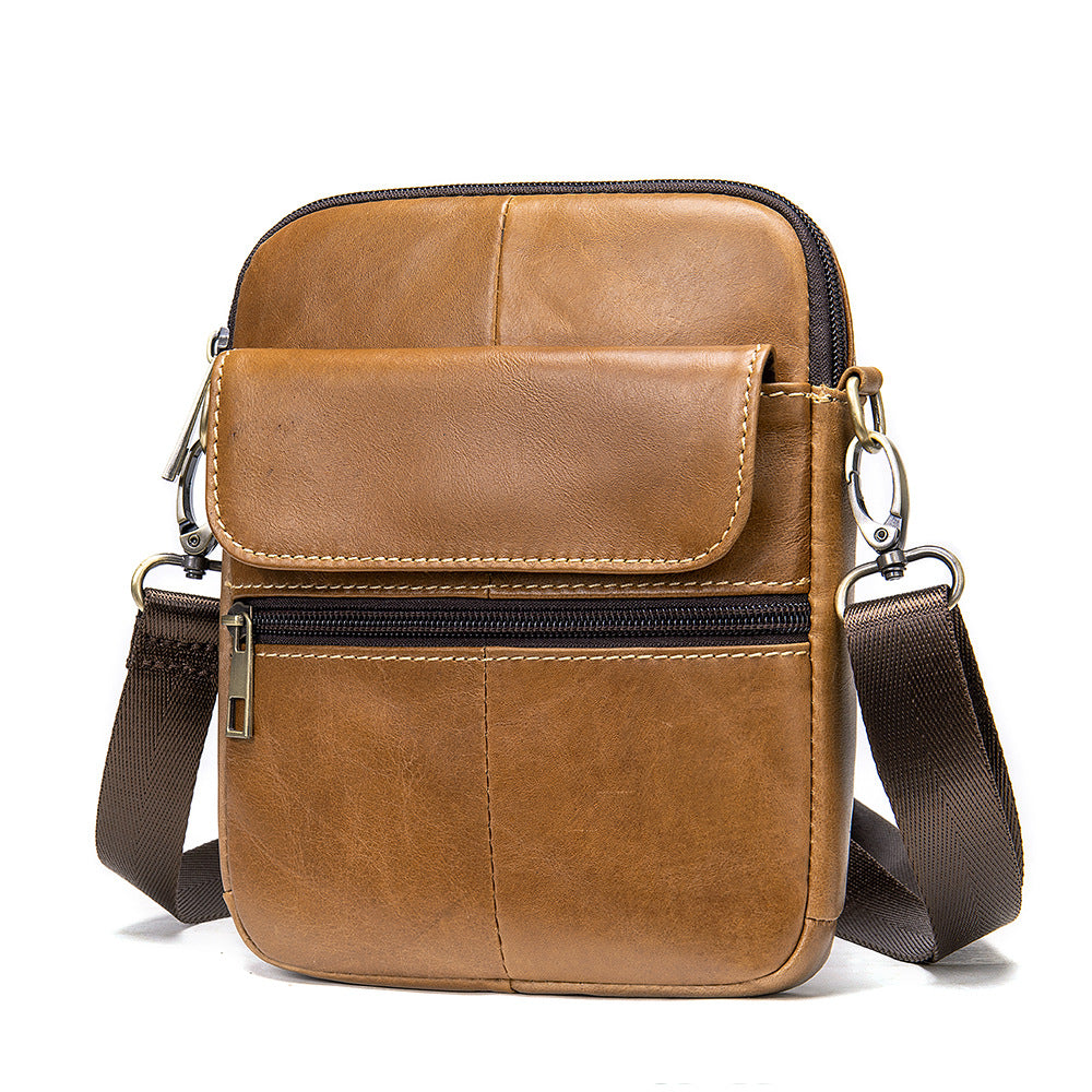 Men's Leather Hip Bag Crossbody | Versatile Phone Pouch