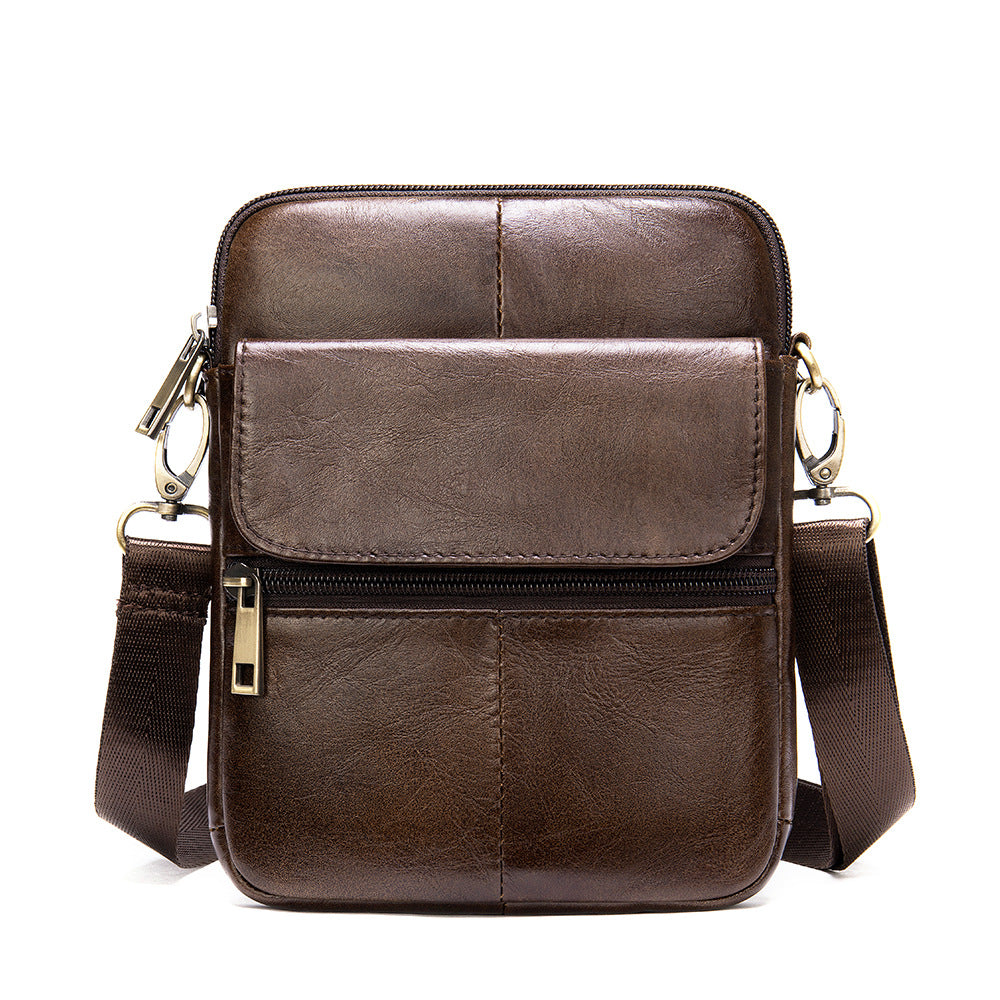 Men's Leather Hip Bag Crossbody | Versatile Phone Pouch