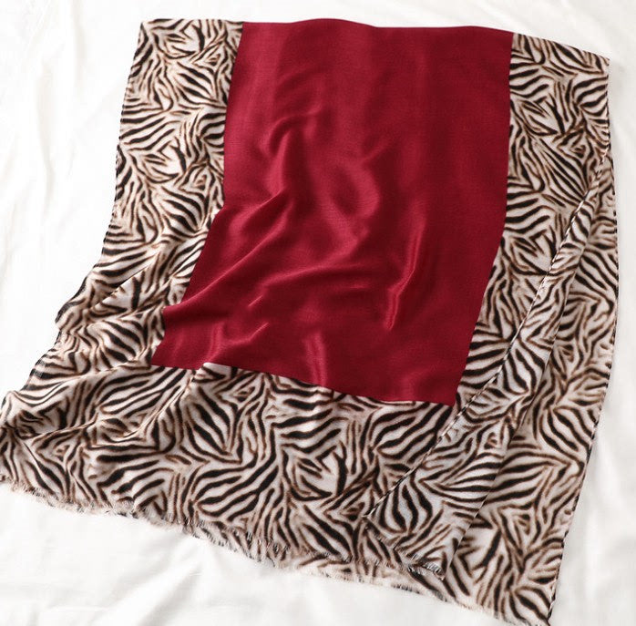 Cotton Scarf Leopard Print Lightweight Long Women Men Elegant