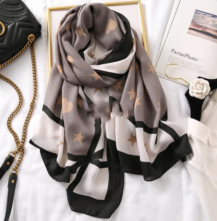 Cotton Scarf Leopard Print Lightweight Long Women Men Elegant