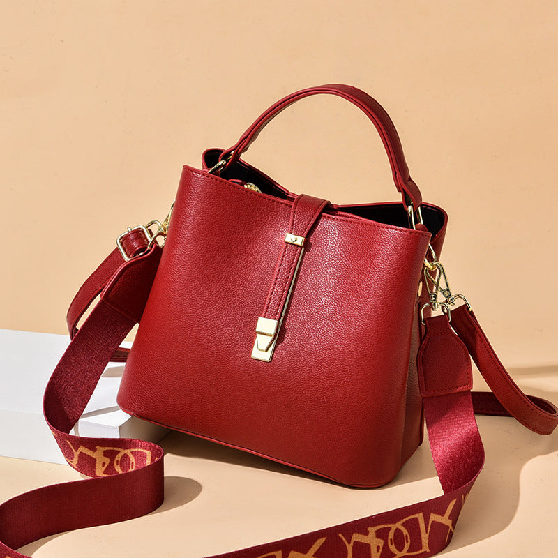 Women's Bucket Bag Shoulder Bag Drawstring Bag Elegant