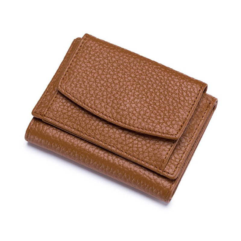 Women's Mini Leather Wallet | Small Short Wallet with Coin Pocket