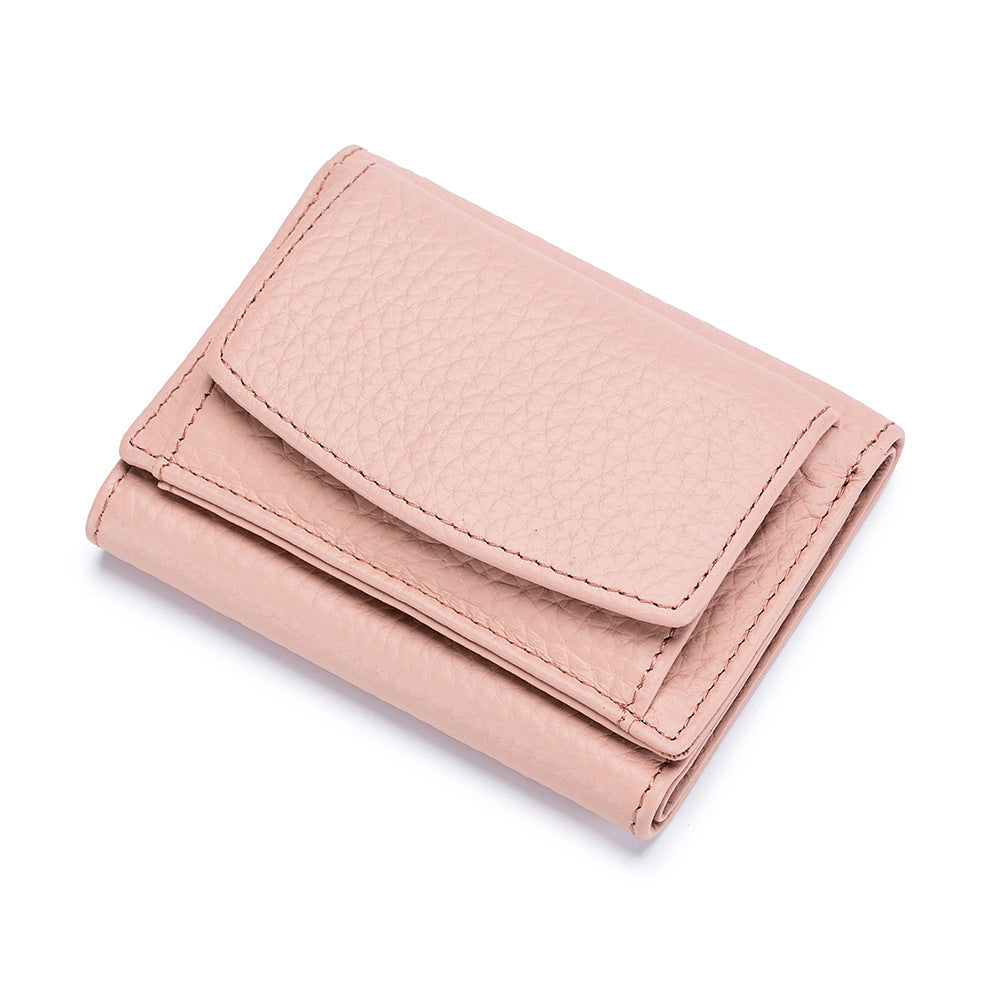 Women's Mini Leather Wallet | Small Short Wallet with Coin Pocket