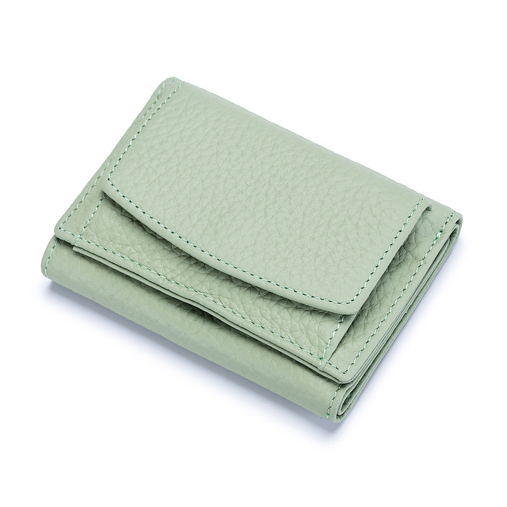 Women's Mini Leather Wallet | Small Short Wallet with Coin Pocket