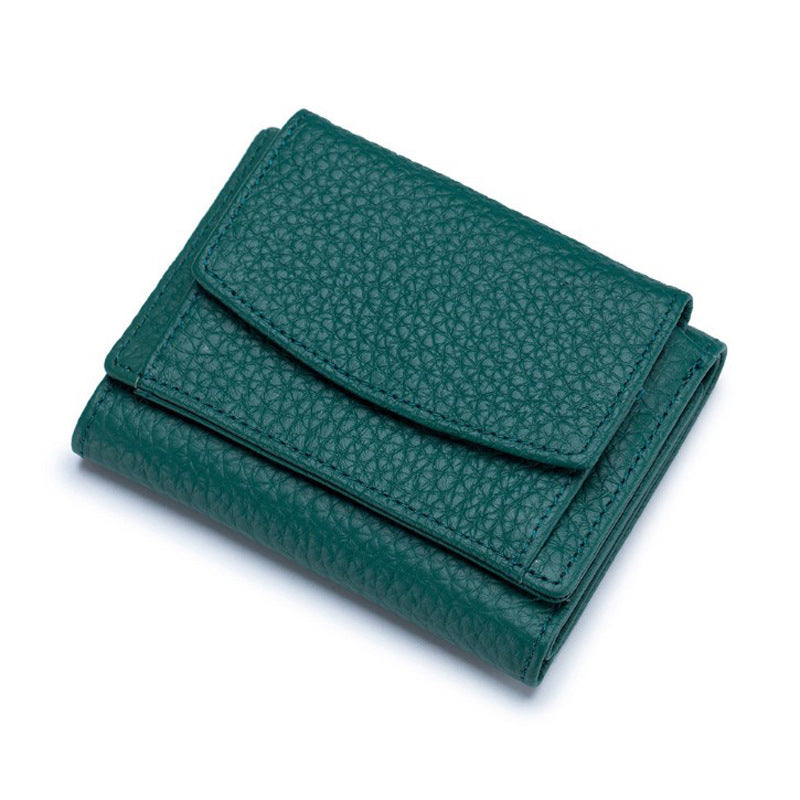 Women's Mini Leather Wallet | Small Short Wallet with Coin Pocket