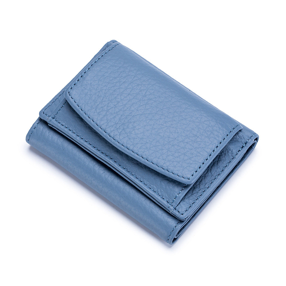 Women's Mini Leather Wallet | Small Short Wallet with Coin Pocket