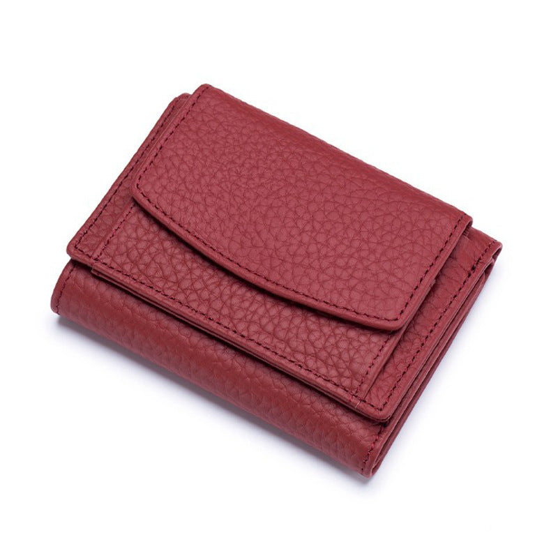 Women's Mini Leather Wallet | Small Short Wallet with Coin Pocket