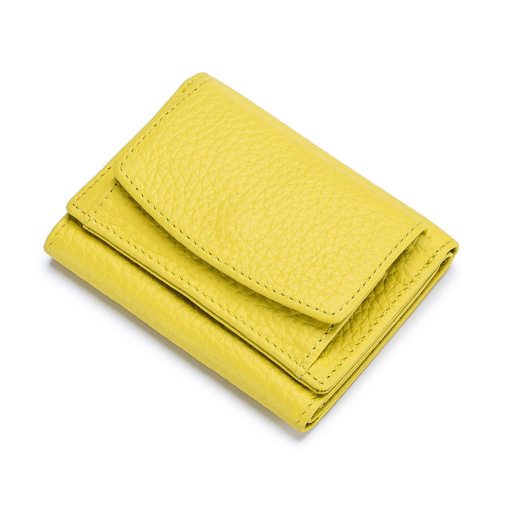 Women's Mini Leather Wallet | Small Short Wallet with Coin Pocket