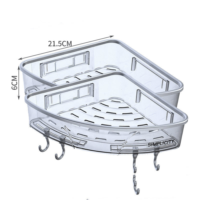 Corner Shelf Bathroom | Wall Shelf with Hooks | Modern Shower Caddy