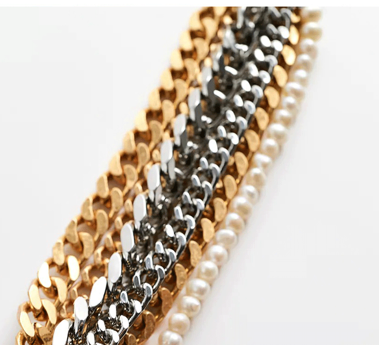Women's Palace Pearl Bracelet, multi-layer, gold-silver tone bracelet