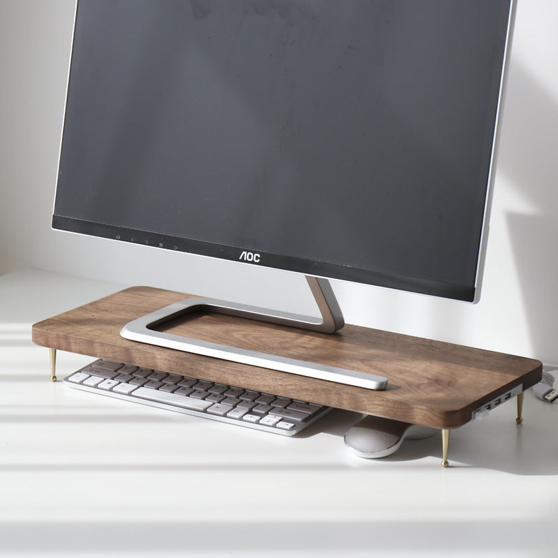 Walnut Desk Organizer | Office Shelf Storage System