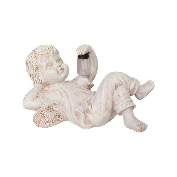Solar Garden Figurine with Firefly Glass – Cute Decorative Statue