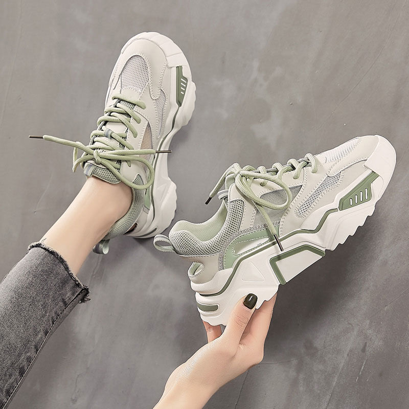 Damen Dad Sneaker | Atmungsaktive Mesh Plateauschuhe