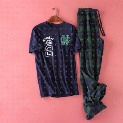 Herren Pyjama Kariert Set | Casual Langarm Nachtwäsche