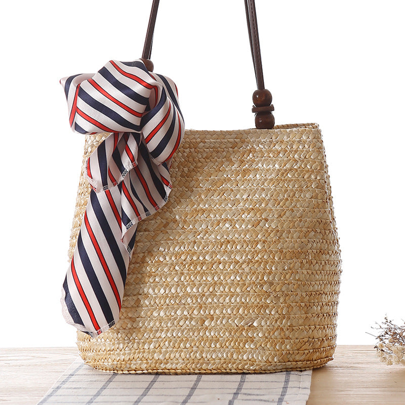 Women's Straw Bag Beach Bag Shoulder Bag Summer Boho