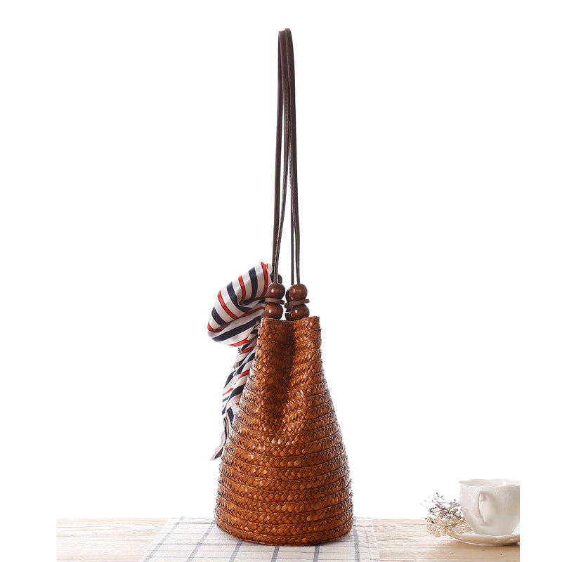 Women's Straw Bag Beach Bag Shoulder Bag Summer Boho