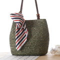 Women's Straw Bag Beach Bag Shoulder Bag Summer Boho