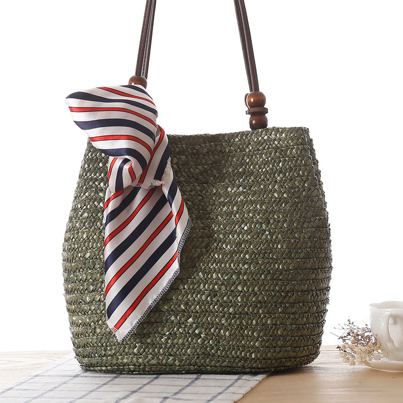 Women's Straw Bag Beach Bag Shoulder Bag Summer Boho