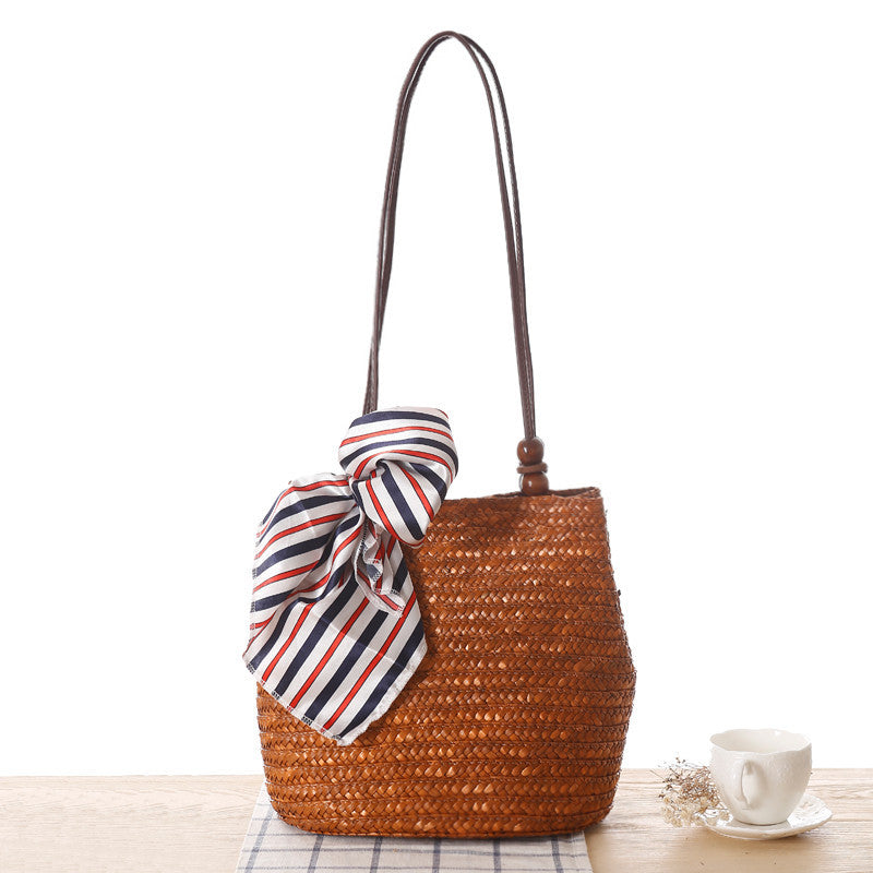 Women's Straw Bag Beach Bag Shoulder Bag Summer Boho