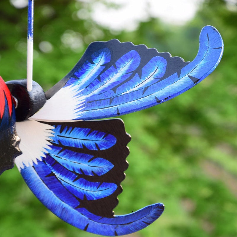 Hahn Windrad Gartenfigur – Wetterfeste Bauernhof Deko für Außen