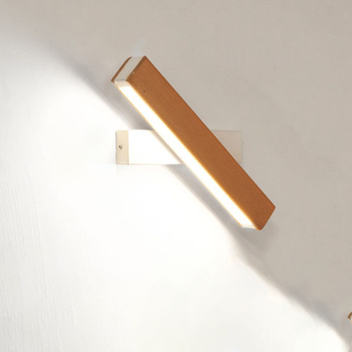 Modern Wood LED Wall Light Adjustable for Living Room Hallway