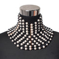 Multi-Layer Pearl Necklace Short - Elegant Women's Jewelry with Modern Style