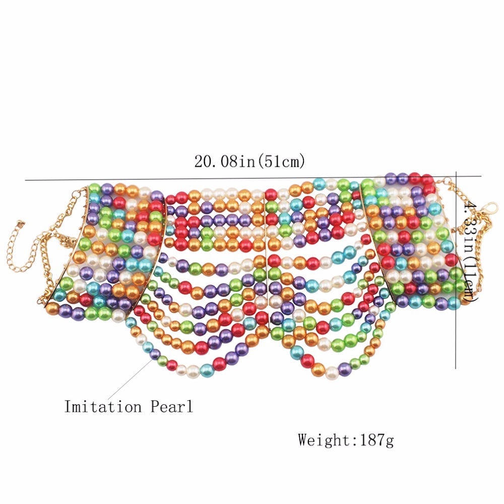 Multi-Layer Pearl Necklace Short - Elegant Women's Jewelry with Modern Style
