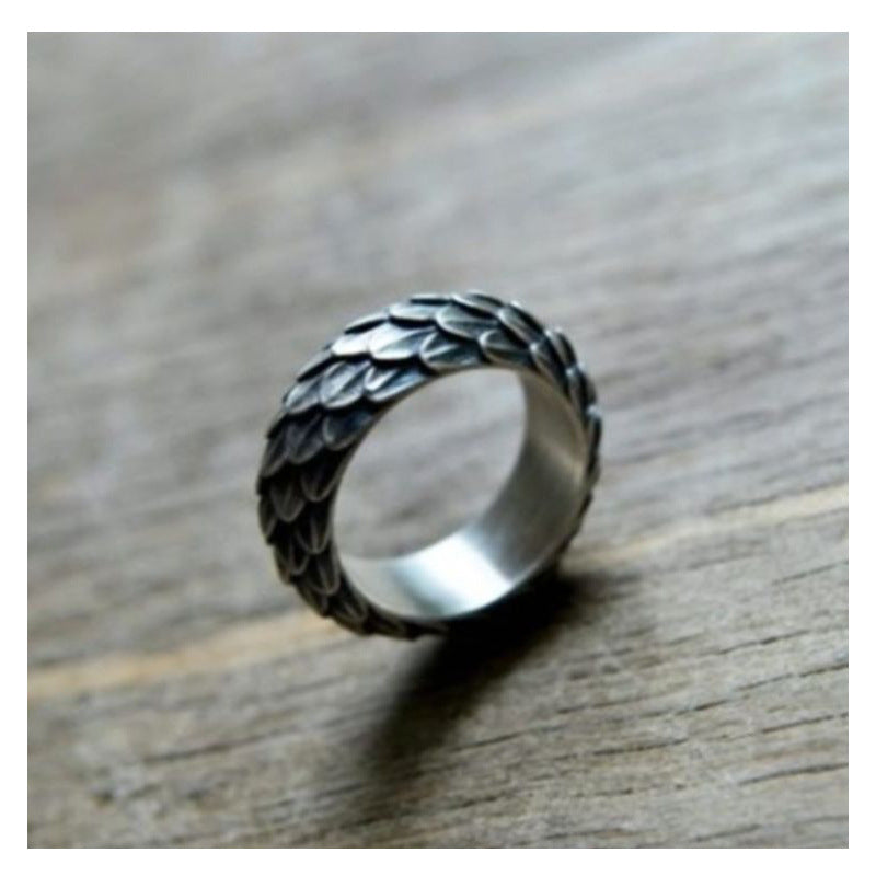 Retro Dominanter Drachenschuppenring – Punk-Tide-Ring