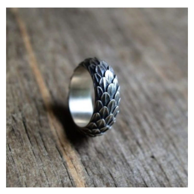 Retro Dominanter Drachenschuppenring – Punk-Tide-Ring
