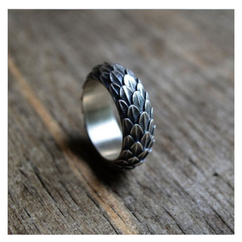 Retro Dominanter Drachenschuppenring – Punk-Tide-Ring