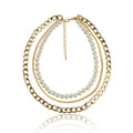 Elegant Multi-Layer Pearl Necklace – Stylish Women's Jewelry with Modern Design