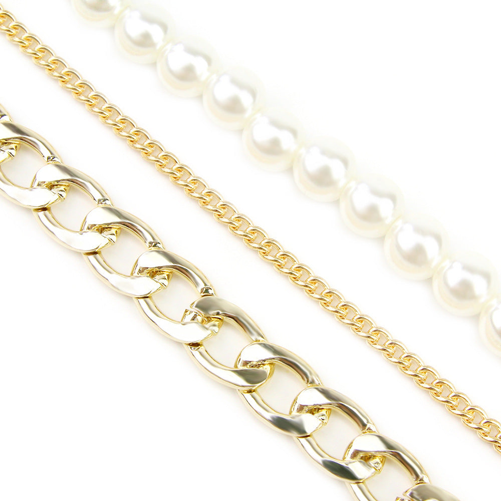 Elegant Multi-Layer Pearl Necklace – Stylish Women's Jewelry with Modern Design