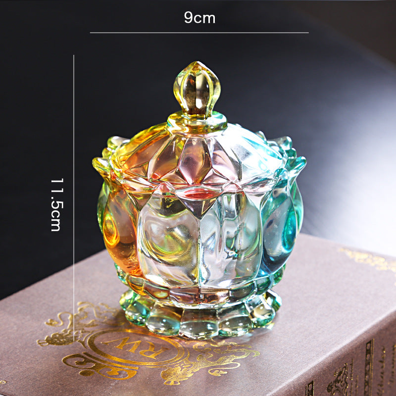 Crystal Glass Sugar Bowl | Luxury Candy Box | Decorative Storage