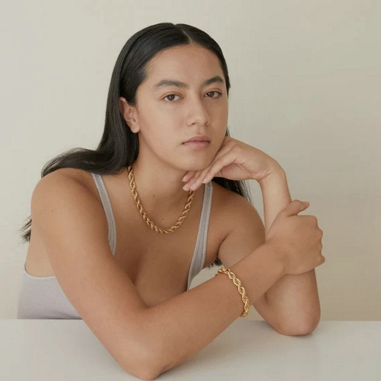Twisted Rope Chain Necklace – Elegant Women's Jewelry in a Timeless Design