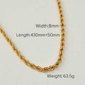 Twisted Rope Chain Necklace – Elegant Women's Jewelry in a Timeless Design