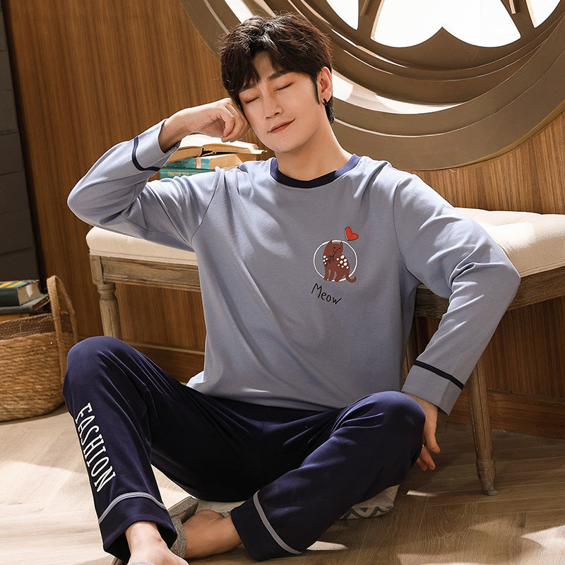 Herren Komfort Pyjama Set Locker | Casual Homewear Nachtwäsche