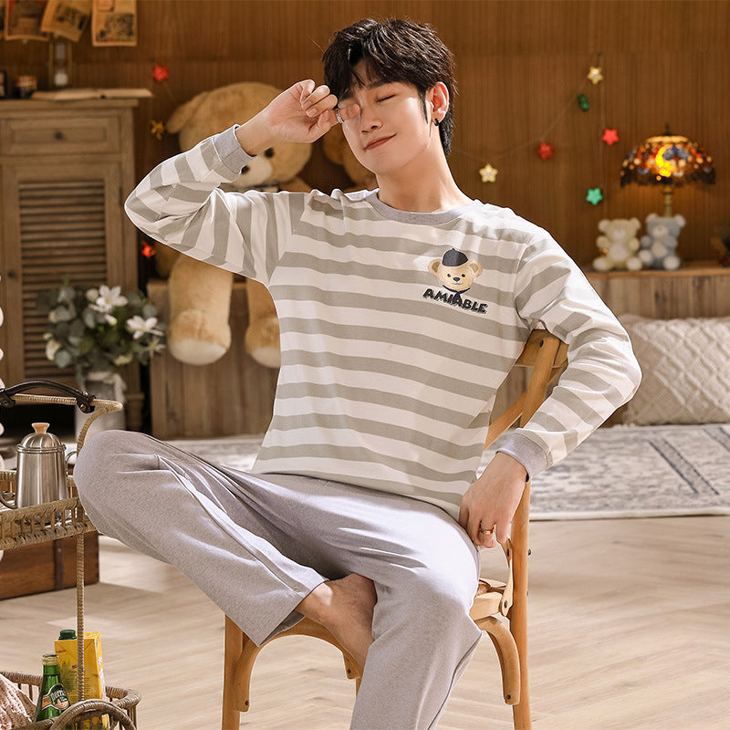 Herren Komfort Pyjama Set Locker | Casual Homewear Nachtwäsche