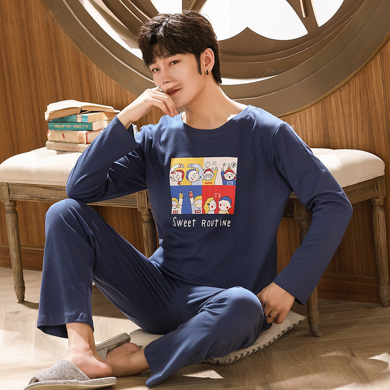 Herren Komfort Pyjama Set Locker | Casual Homewear Nachtwäsche