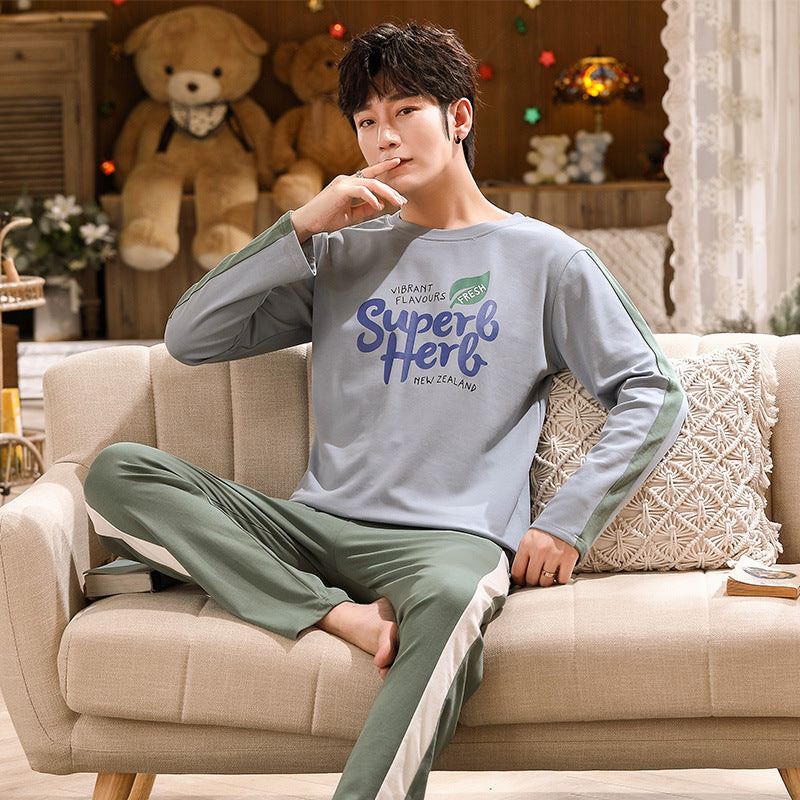 Herren Komfort Pyjama Set Locker | Casual Homewear Nachtwäsche