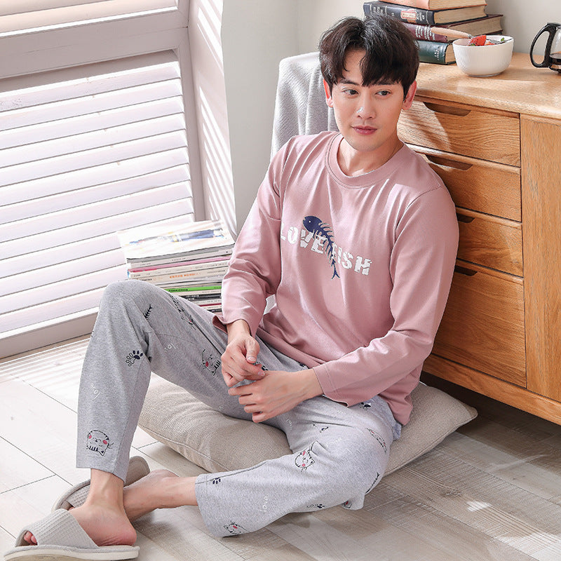 Herren Komfort Pyjama Set Locker | Casual Homewear Nachtwäsche