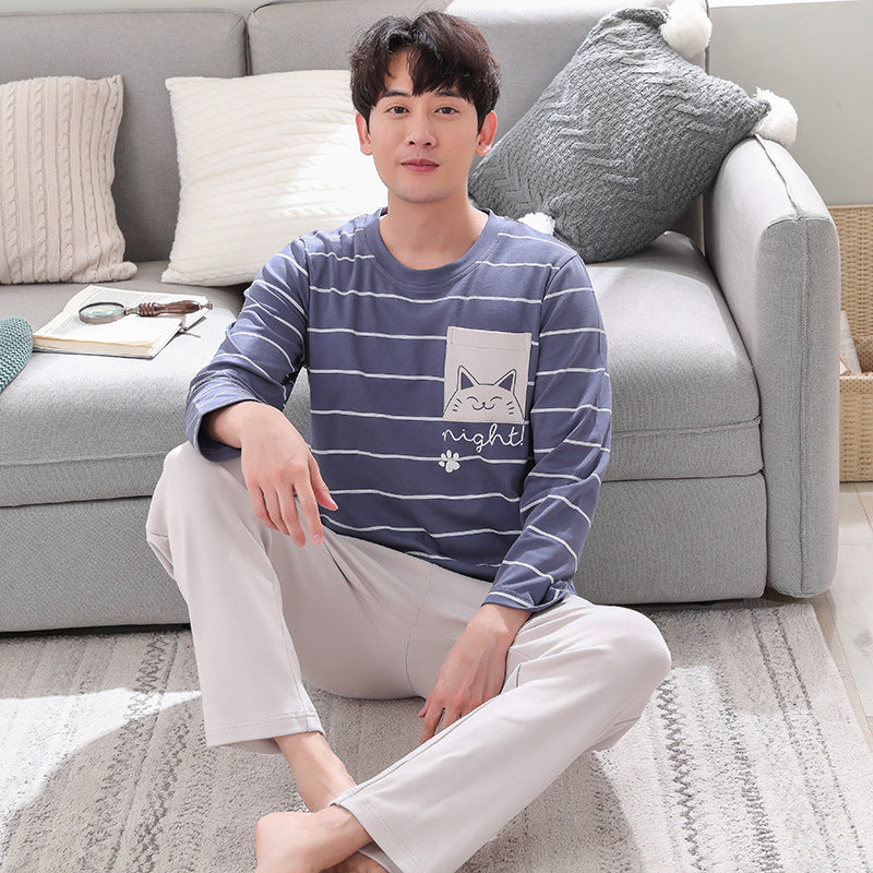 Herren Komfort Pyjama Set Locker | Casual Homewear Nachtwäsche