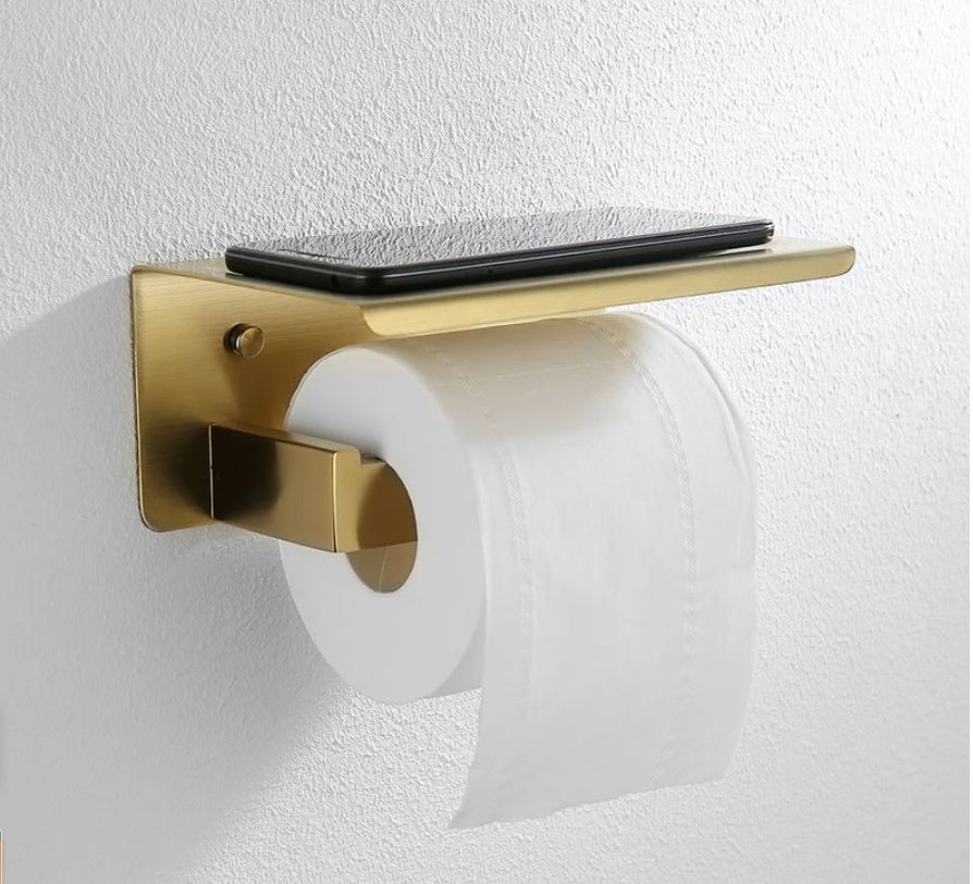 Towel Holder Gold | Stainless Steel Set | Elegant Wall Bathroom Accessories